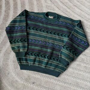 Vintage y2k Coogi sweater Size XL skater punk grunge Ocean Blue Outdoor Ski
